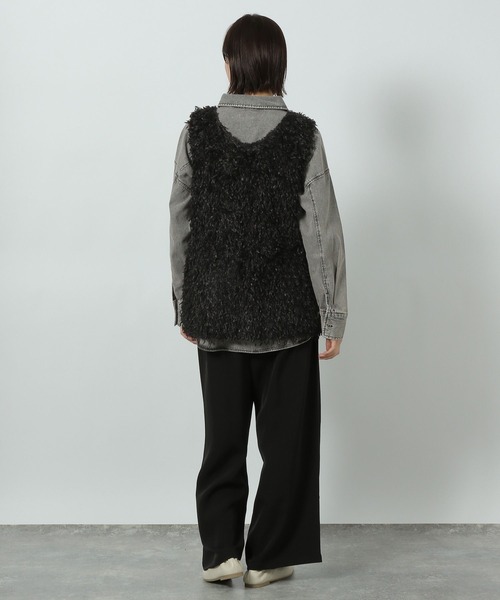 LAKOLE(ラコレ)の「フリンジベスト / 291819(ベスト・レディース・ブラック/アイボリー/グレー・FREE)」の18枚目の写真