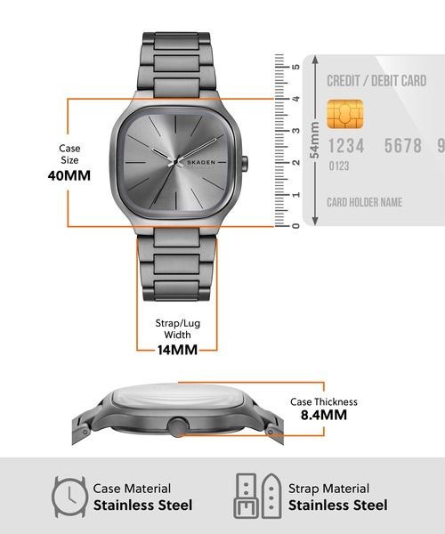 SKAGEN（スカーゲン）の「スカーゲン 腕時計 メンズ アナログ ステンレス SKW6936（アナログ腕時計・メンズ・グレー・FREE）」の7枚目の写真