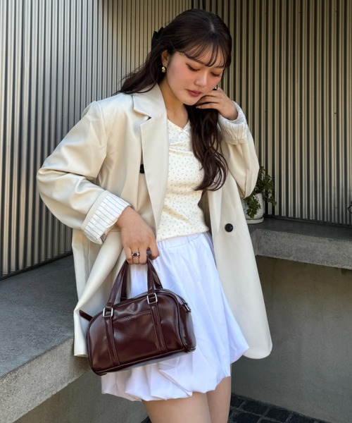 efill（エフィル）の「リボン付き 小花柄 ソフト 長袖 Tシャツ（Tシャツ/カットソー・レディース・アイボリー・FREE）」の14枚目の写真