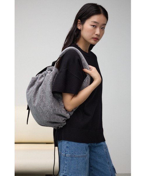 AZUL by moussy(アズールバイマウジー)の「サイドギャザーパデットバッグ(ショルダーバッグ・レディース・シルバー/ブラック/ブラック系その他2・FREE)」の12枚目の写真