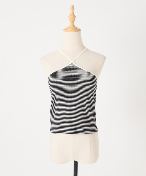 ジョンメイソンスミス ジェーンスミス COTTON RANDOM BORDER RIB CAMI アンサンブルニット 36 ボルドー ベージュ ピンク レディース セール】【JANE SMITH/ジェーンスミス】COTTON RANDOM BORDER