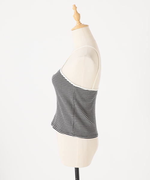 JOHN MASON SMITH ジョン メイソン スミス 25SS COTTON RANDOM BORDER RIB CAMI ランダムボーダーキャミ カットソー 25SCT-730L バーガンディ 38 ITB19DWNPKSZ JOHN MASON SMITH ジョン メイソン スミス 25SS COTTON RANDOM