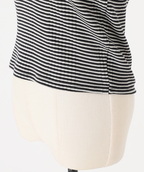 JANE SMITH / JOHN SMITH（ジェーンスミスジョンスミス）の「【JANE SMITH/ジェーンスミス】COTTON RANDOM BORDER RIB CAMI：キャミソール（キャミソール・レディース・ブラック系その他/パープル・38）」の22枚目の写真