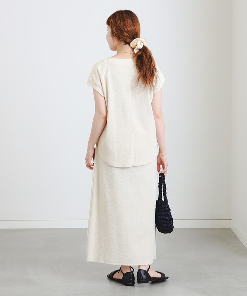 B:MING by BEAMS（ビーミングバイビームス）の「スラブ テレコ セットアップ（S～M）（ワンピース・レディース・ベージュ/オレンジ系その他4/ブラック系その他4/ブルー系その他・SMALL/MEDIUM）」の8枚目の写真