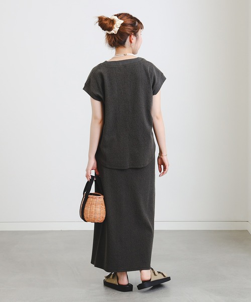 B:MING by BEAMS（ビーミングバイビームス）の「スラブ テレコ セットアップ（S～M）（ワンピース・レディース・ベージュ/オレンジ系その他4/ブラック系その他4/ブルー系その他・SMALL/MEDIUM）」の6枚目の写真