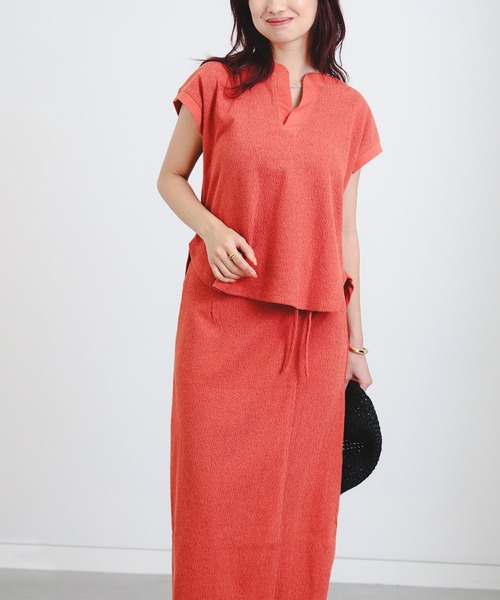 B:MING by BEAMS（ビーミングバイビームス）の「スラブ テレコ セットアップ（S～M）（ワンピース・レディース・ベージュ/オレンジ系その他4/ブラック系その他4/ブルー系その他・SMALL/MEDIUM）」の12枚目の写真