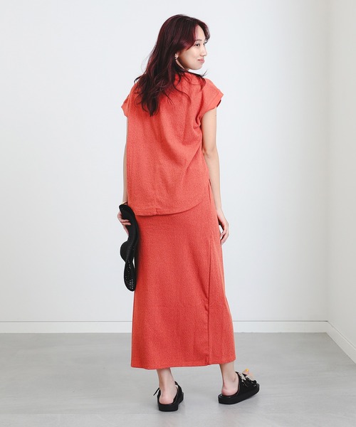 B:MING by BEAMS（ビーミングバイビームス）の「スラブ テレコ セットアップ（S～M）（ワンピース・レディース・ベージュ/オレンジ系その他4/ブラック系その他4/ブルー系その他・SMALL/MEDIUM）」の10枚目の写真