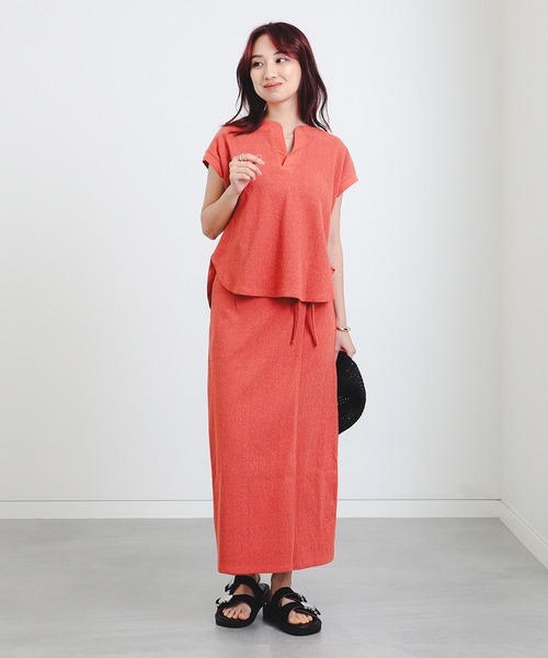 B:MING by BEAMS（ビーミングバイビームス）の「スラブ テレコ セットアップ（S～M）（ワンピース・レディース・ベージュ/オレンジ系その他4/ブラック系その他4/ブルー系その他・SMALL/MEDIUM）」の11枚目の写真