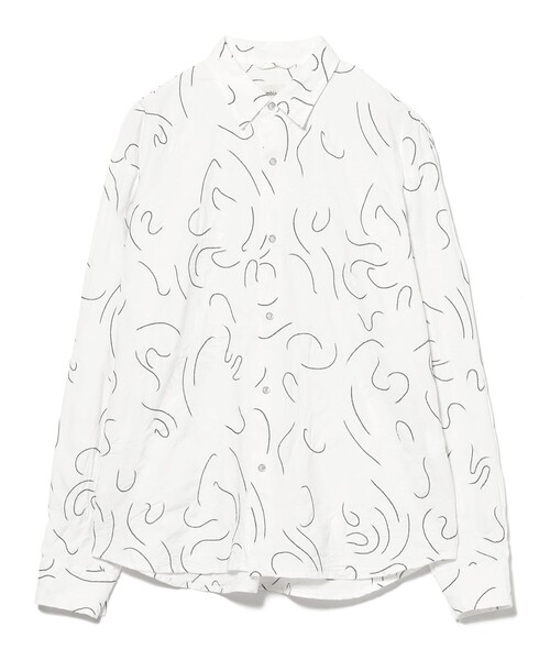 B:MING by BEAMS（ビーミングバイビームス）の「ambiance / Embroidery Shirt（S～M）（シャツ/ブラウス・レディース・ライトブルー/オフホワイト・SMALL/MEDIUM）」の4枚目の写真