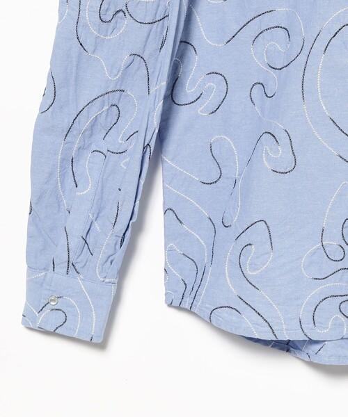 B:MING by BEAMS（ビーミングバイビームス）の「ambiance / Embroidery Shirt（S～M）（シャツ/ブラウス・レディース・ライトブルー/オフホワイト・SMALL/MEDIUM）」の9枚目の写真