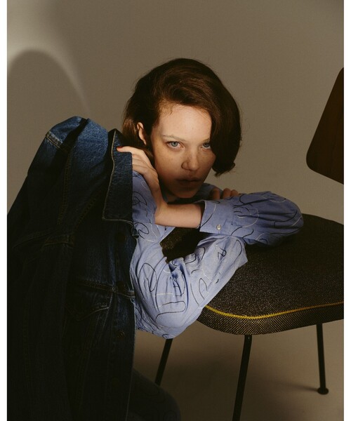 B:MING by BEAMS（ビーミングバイビームス）の「ambiance / Embroidery Shirt（S～M）（シャツ/ブラウス・レディース・ライトブルー/オフホワイト・SMALL/MEDIUM）」の22枚目の写真