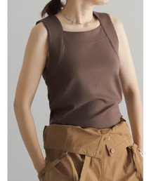 FIL DE FER（フィルデフェール）の「ワイドテレコ　2WAYタンク（タンクトップ）」