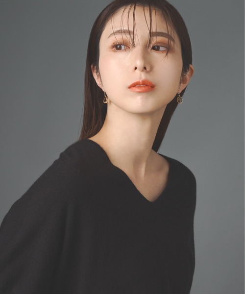 Jewel closet by L&Co.（ジュエルクローゼットバイエルアンドコー）の「K10 スモーキークォーツ ダイヤモンド ピアス（ピアス（両耳用）・レディース・イエローゴールド・FREE）」の5枚目の写真