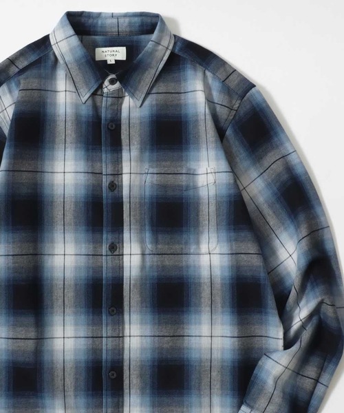 MARUKAWA(マルカワ)の「USAコットン ネルチェックシャツ 薄手 長袖 レディース メンズ(シャツ/ブラウス・メンズ・ベージュ/レッド/ブラック系その他/ベージュ系その他/ブラック/ブルー・LL/M/L)」の5枚目の写真