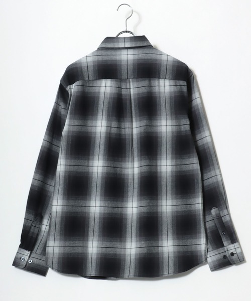 MARUKAWA(マルカワ)の「USAコットン ネルチェックシャツ 薄手 長袖 レディース メンズ(シャツ/ブラウス・メンズ・ベージュ/レッド/ブラック系その他/ベージュ系その他/ブラック/ブルー・LL/M/L)」の18枚目の写真