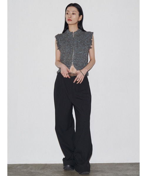 VEQUM（VEQUM）の「【VEQUM】WIDE SLACKS PT（その他パンツ・レディース・グレー/ブラック/ブラウン・SMALL/MEDIUM）」の4枚目の写真