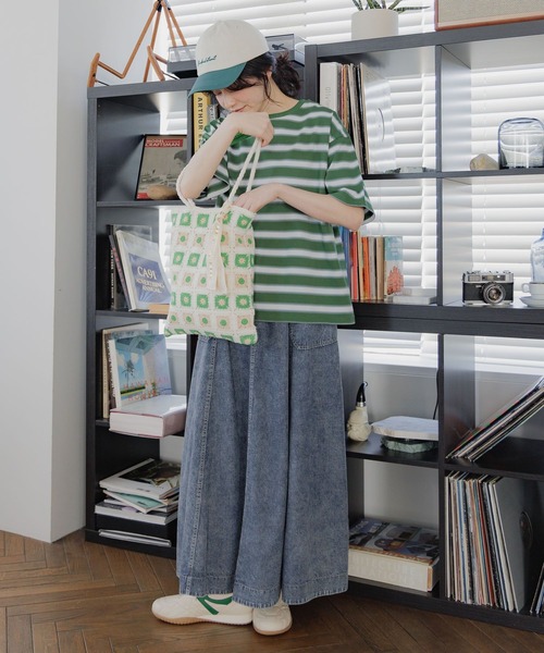 niko and...（ニコアンド）の「アソートベルトフレアスカート（スカート・レディース・チャコール/ライトグレー/イエロー/ピンク/インディゴブルー・MEDIUM/LARGE）」の10枚目の写真