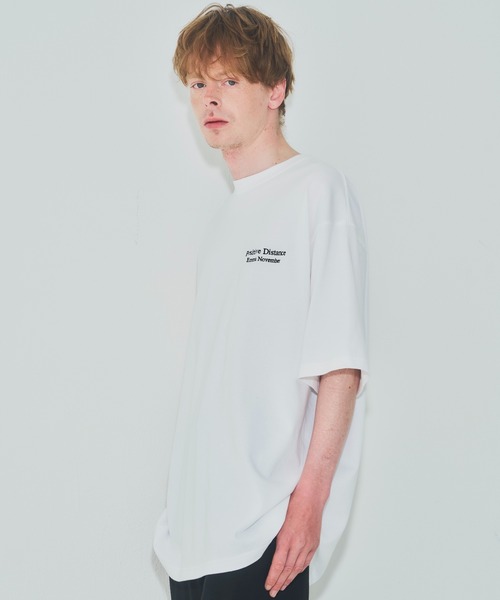 EMMA NOVEMBER　（エマノーヴェンバー）の「Embroidery マグナムウェイト ビッグシルエット Tシャツ（Tシャツ/カットソー・メンズ・ホワイト/ブラック・1/2/3）」の18枚目の写真