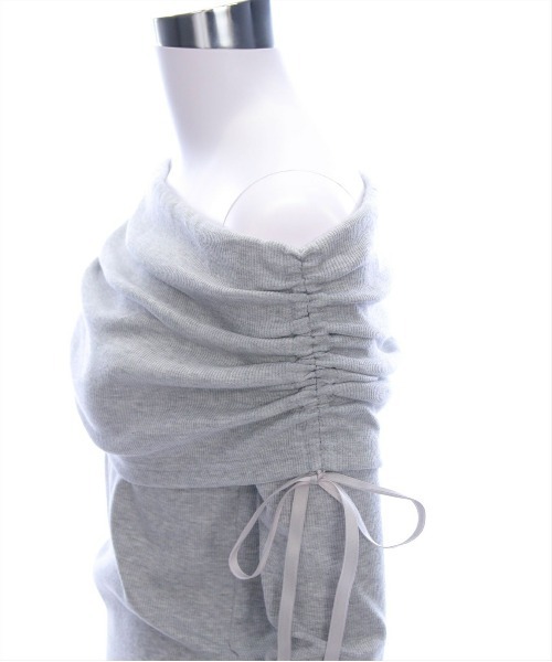 clear（クリア）の「サイドドロストオフショルカットソートップス[春ニット ガーリー リボン バレエコア]≪SS新作≫（Tシャツ/カットソー・レディース・ライトピンク/ブラック/杢グレー/オフホワイト・F）」の21枚目の写真