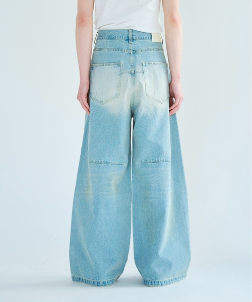 wide baggy overdye denim trousers – CAMPHOR WOOD - OFFICIAL