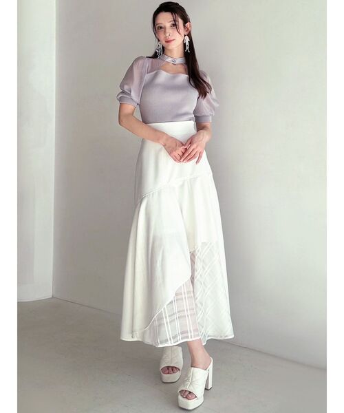 RESEXXY(リゼクシー)の「バックリボンシアースリーブニット(ニット/セーター・レディース・ブルー/ブラック/イエロー・FREE)」の7枚目の写真