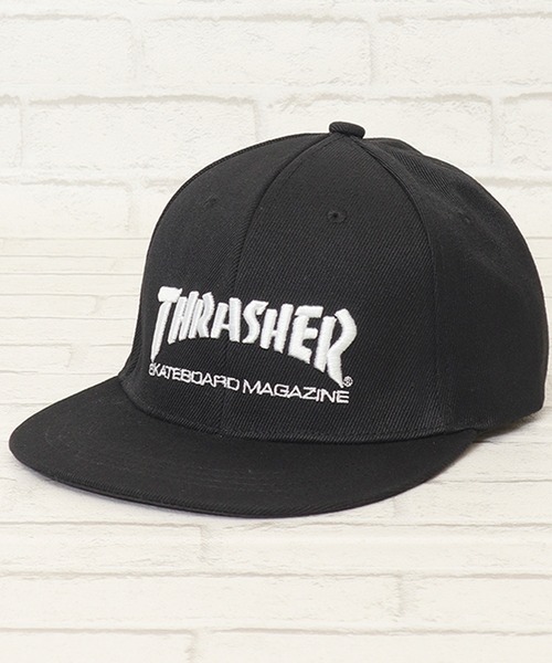 THRASHER(スラッシャー)の「【THRASHER/スラッシャー】刺繍ロゴBBキャップ フラットバイザー 帽子(キャップ・メンズ・グレー/ブラック/ホワイト・FREE)」の2枚目の写真