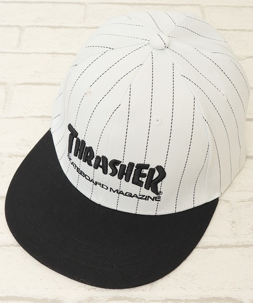 THRASHER(スラッシャー)の「【THRASHER/スラッシャー】刺繍ロゴBBキャップ フラットバイザー 帽子(キャップ・メンズ・グレー/ブラック/ホワイト・FREE)」の5枚目の写真