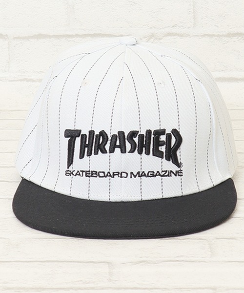 THRASHER(スラッシャー)の「【THRASHER/スラッシャー】刺繍ロゴBBキャップ フラットバイザー 帽子(キャップ・メンズ・グレー/ブラック/ホワイト・FREE)」の15枚目の写真
