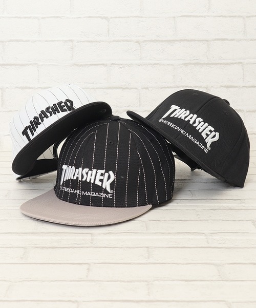 THRASHER(スラッシャー)の「【THRASHER/スラッシャー】刺繍ロゴBBキャップ フラットバイザー 帽子(キャップ・メンズ・グレー/ブラック/ホワイト・FREE)」の19枚目の写真