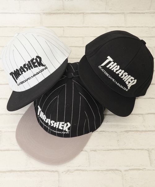 THRASHER(スラッシャー)の「【THRASHER/スラッシャー】刺繍ロゴBBキャップ フラットバイザー 帽子(キャップ・メンズ・グレー/ブラック/ホワイト・FREE)」の20枚目の写真