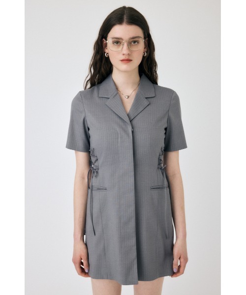 MOUSSY(マウジー)の「LACE UP TAILORED ドレス(ワンピース・レディース・ブルー系その他/グレー系その他/ライトベージュ・1/2)」の9枚目の写真