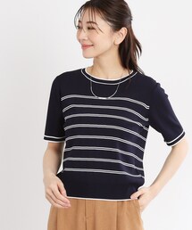Reflect（リフレクト）の「【夏SALE／手洗い可／アンサンブル可】五分袖ニット（ニット/セーター）」