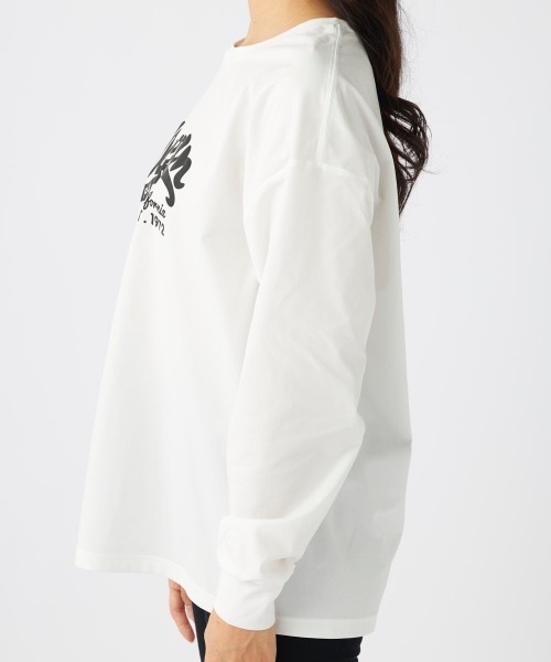 Ocean Pacific（オーシャンパシフィック）の「【OP:オーピー】　レディース水陸両用プリントロングTシャツ　PEARTEX（Tシャツ/カットソー・レディース・ホワイト/ブラック/サックスブルー・LARGE/MEDIUM/X-LARGE）」の22枚目の写真