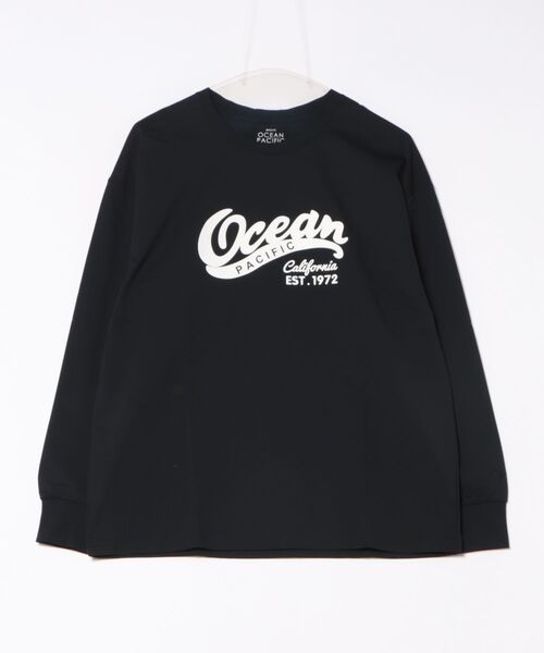 Ocean Pacific（オーシャンパシフィック）の「【OP:オーピー】　レディース水陸両用プリントロングTシャツ　PEARTEX（Tシャツ/カットソー・レディース・ホワイト/ブラック/サックスブルー・LARGE/MEDIUM/X-LARGE）」の18枚目の写真