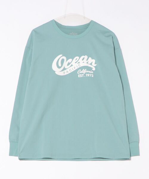 Ocean Pacific（オーシャンパシフィック）の「【OP:オーピー】　レディース水陸両用プリントロングTシャツ　PEARTEX（Tシャツ/カットソー・レディース・ホワイト/ブラック/サックスブルー・LARGE/MEDIUM/X-LARGE）」の19枚目の写真