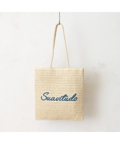 salle de bal(サルデバル)の「polka polka 雑材サガラ刺繍フラットトート SDI(トートバッグ・レディース・ベージュ/ライトベージュ・FREE)」の5枚目の写真