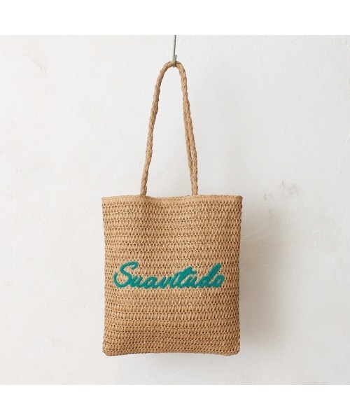 salle de bal(サルデバル)の「polka polka 雑材サガラ刺繍フラットトート SDI(トートバッグ・レディース・ベージュ/ライトベージュ・FREE)」の4枚目の写真