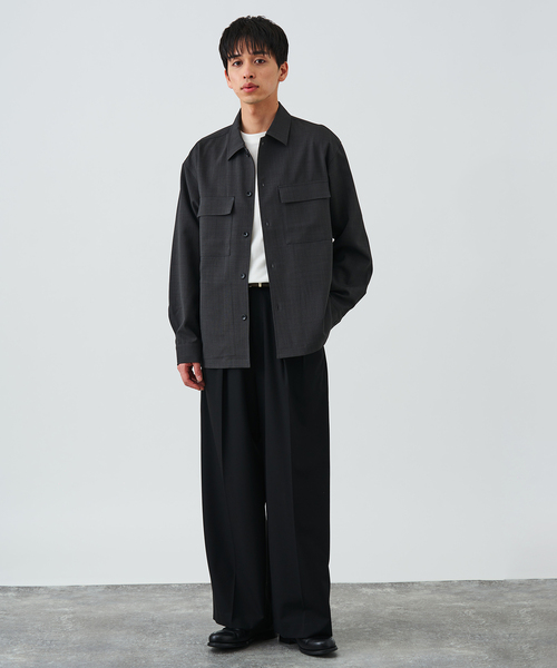 B.C STOCK（ベーセーストック）の「ドライタッチオックス CPOシャツ（シャツ/ブラウス・メンズ・ベージュ/カーキ/グレー・MEDIUM/LARGE）」の5枚目の写真