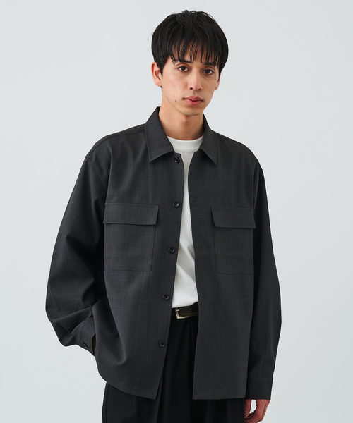 B.C STOCK（ベーセーストック）の「ドライタッチオックス CPOシャツ（シャツ/ブラウス・メンズ・ベージュ/カーキ/グレー・MEDIUM/LARGE）」の6枚目の写真