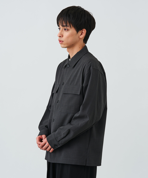 B.C STOCK（ベーセーストック）の「ドライタッチオックス CPOシャツ（シャツ/ブラウス・メンズ・ベージュ/カーキ/グレー・MEDIUM/LARGE）」の7枚目の写真