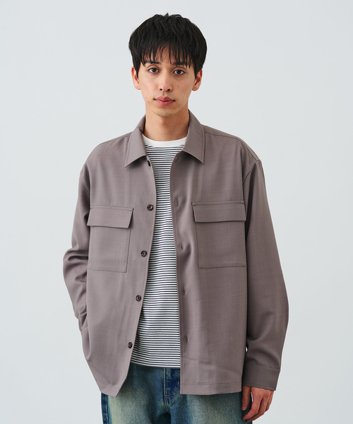 B.C STOCK（ベーセーストック）の「ドライタッチオックス CPOシャツ（シャツ/ブラウス・メンズ・ベージュ/カーキ/グレー・MEDIUM/LARGE）」の11枚目の写真