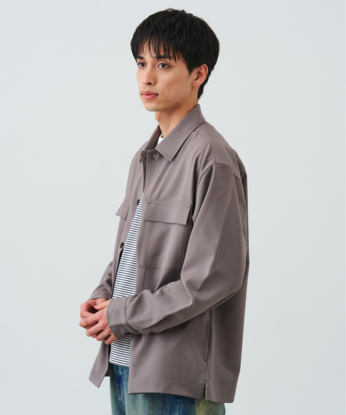 B.C STOCK（ベーセーストック）の「ドライタッチオックス CPOシャツ（シャツ/ブラウス・メンズ・ベージュ/カーキ/グレー・MEDIUM/LARGE）」の12枚目の写真