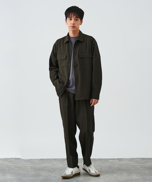 B.C STOCK（ベーセーストック）の「ドライタッチオックス CPOシャツ（シャツ/ブラウス・メンズ・ベージュ/カーキ/グレー・MEDIUM/LARGE）」の14枚目の写真