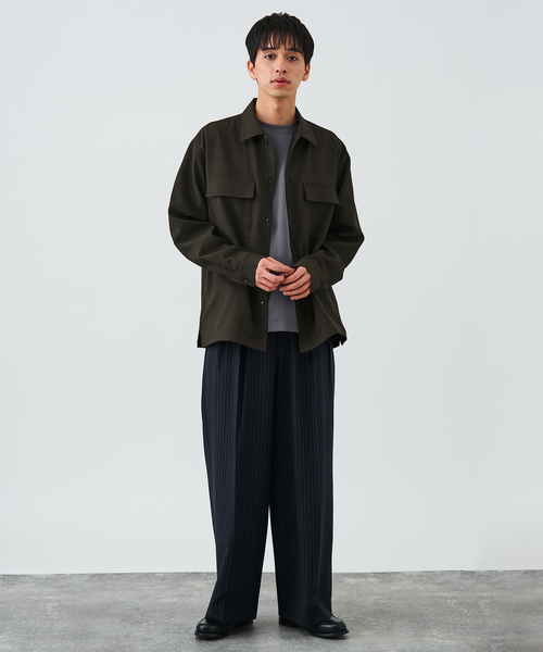 B.C STOCK（ベーセーストック）の「ドライタッチオックス CPOシャツ（シャツ/ブラウス・メンズ・ベージュ/カーキ/グレー・MEDIUM/LARGE）」の15枚目の写真