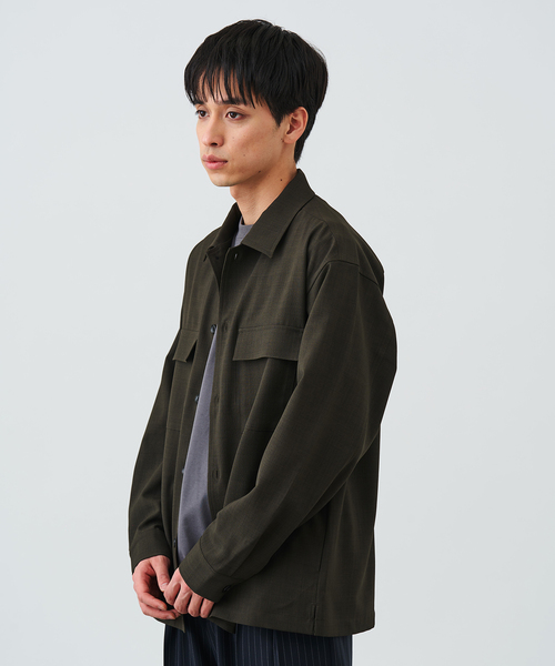 B.C STOCK（ベーセーストック）の「ドライタッチオックス CPOシャツ（シャツ/ブラウス・メンズ・ベージュ/カーキ/グレー・MEDIUM/LARGE）」の17枚目の写真