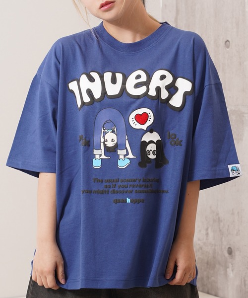 1111clothing(ワンフォークロージング)の「『いろは』アソートデザイン Tシャツ / Iroha” assorted design T-shirt(Tシャツ/カットソー・レディース・ホワイト系1/ホワイト系2/ホワイト系3/ホワイト系4/チャコール/ダークブルー/オレンジ/サックスブルー・M/L)」の7枚目の写真