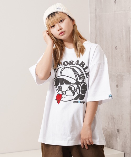 1111clothing(ワンフォークロージング)の「『いろは』アソートデザイン Tシャツ / Iroha” assorted design T-shirt(Tシャツ/カットソー・レディース・ホワイト系1/ホワイト系2/ホワイト系3/ホワイト系4/チャコール/ダークブルー/オレンジ/サックスブルー・M/L)」の9枚目の写真