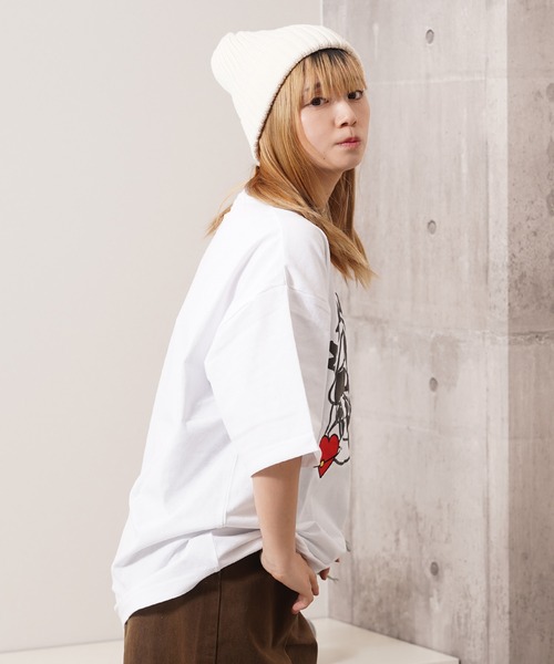 1111clothing(ワンフォークロージング)の「『いろは』アソートデザイン Tシャツ / Iroha” assorted design T-shirt(Tシャツ/カットソー・レディース・ホワイト系1/ホワイト系2/ホワイト系3/ホワイト系4/チャコール/ダークブルー/オレンジ/サックスブルー・M/L)」の13枚目の写真