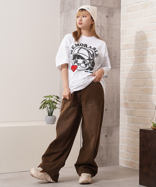 1111clothing(ワンフォークロージング)の「『いろは』アソートデザイン Tシャツ / Iroha” assorted design T-shirt(Tシャツ/カットソー・レディース・ホワイト系1/ホワイト系2/ホワイト系3/ホワイト系4/チャコール/ダークブルー/オレンジ/サックスブルー・M/L)」の14枚目の写真