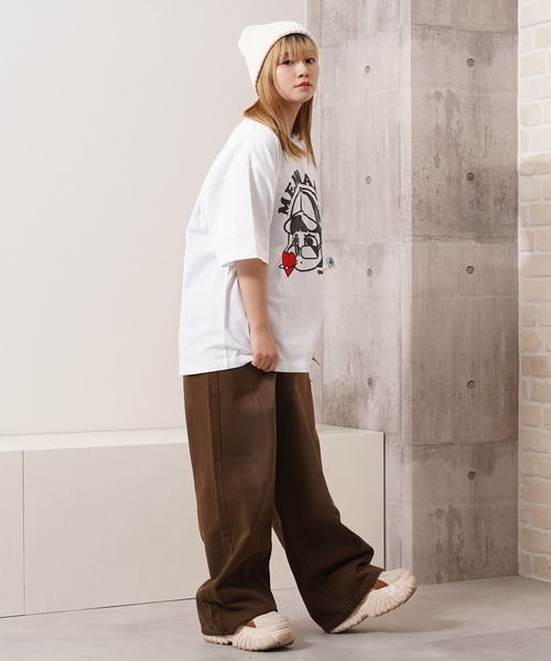 1111clothing(ワンフォークロージング)の「『いろは』アソートデザイン Tシャツ / Iroha” assorted design T-shirt(Tシャツ/カットソー・レディース・ホワイト系1/ホワイト系2/ホワイト系3/ホワイト系4/チャコール/ダークブルー/オレンジ/サックスブルー・M/L)」の16枚目の写真